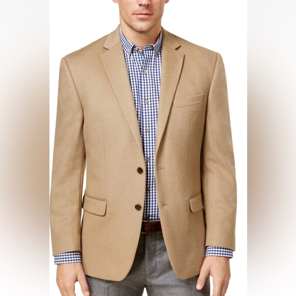 Michael Kors Men’s 100% Camel Hair Blazer Sport Coat Casual Jacket Size 42